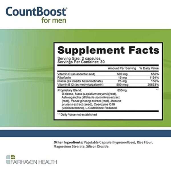 FertilAid for Men and CountBoost Combo - Male Fertility Supplement - Count, Motility & Morphology Support - Antioxidant & Specialty Vitamins for Male Fertility - Image 3
