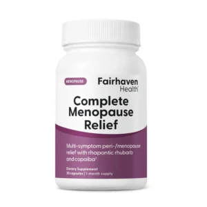 Fairhaven Health Complete Menopause Relief Supplement - 30 Capsules | Peri-Menopause & Menopause Support with Rhapontic Rhubarb & Copaiba | For Hot Flashes, Mood & Night Sweats - 1 Month Supply